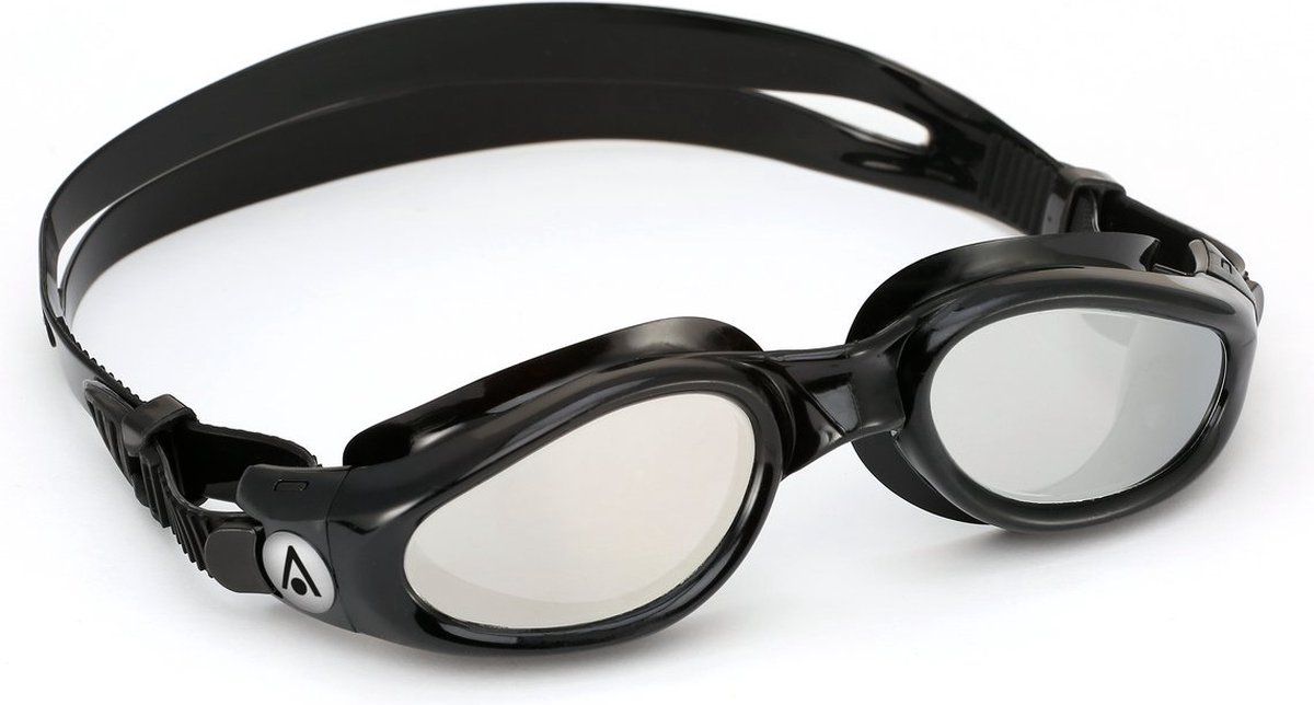 Aquasphere Kaiman Zwembril - Volwassenen - Silver Titanium Mirrored Lens - Zwart