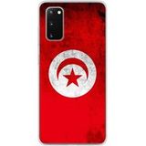 Tunesische vlag Siliconen hoesje compatibel met Samsung Galaxy S20