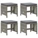 VidaXL Tuinstoel Terras Gecapitonneerde zitting Polyester, Polyrattan, Staal Grijs