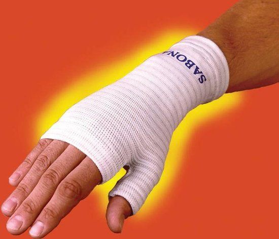 Hand Brace met thermische warmte - S/M - Wit - Polyester - Volwassenen