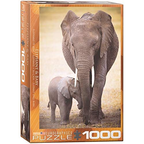 Eurographics Olifant en baby puzzel van 1000 stukjes - 1330010684716