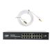 PNI SW016 Switch 16 x 10/100/1000 Mbps, Gigabit, metalen behuizing en 1,5 m CAT8 patchkabel PNI U8015W