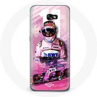 Maniacase Hoesje voor Samsung Galaxy A5 Formule 1 Sergio Pérez F1 Coureur Roze