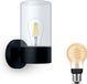 Philips Hue Flareon Wandlamp voor Buiten Opwaarts (Zwart)
