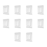 REV PrimaLuxe lichtschakelaar, inbouw, spaarset, 10 x serieschakelaar, compleet met frame, wit
