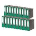 FALKEN 20 stuks gerecyclede mappen Cloud Marble. Gemaakt in Duitsland. 8 cm breed DIN A4 groen rug ringband map briefomslag kantoormap kartonnen map CO2 neutraal Blauwe Engel