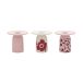 Marimekko Bougeoir Unikko Rose-blanc-bordeaux-or, 3 pièces