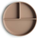 Baby Minoe Mushie siliconen bord met zuignap | Natural | BPA-vrij | Kinderservies