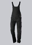BP 1821-565-0032-39/42n stoffen mix tuinbroek stretch bretels met clipbevestigingen, 65% polyester/35% katoen, zwart, 39/42N grootte