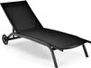 COAST™ Chaise longue réglable avec roues - Extérieur - Max. 150 kg - Noir