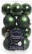 Decoris Cilgro Kerstballen set 16-delig | glas | dennengroen | 3,5cm