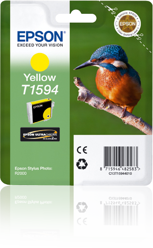 Epson T1594 Yellow Ink Cartridge - 17ml - Compatible with Epson Stylus Photo R2000