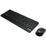 Terra Desktop 4000 Wireless AES (DE) Set met toetsenbord en muis Radiografisch Numeriek toetsenbord, Multimediatoetsen QWERTZ, Duits Zwart