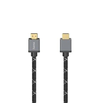 Hama HDMI Cable - 2m - HDMI Type A (Male) - Black/Grey