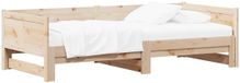 vidaXL Lit extensible Naturel 180 x 200 cm Bois de pin massif
