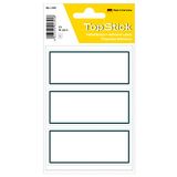 TopStick 1345 blanco boeketiketten (82 x 36 mm, 50 vellen, papier, mat) zelfklevend, neutrale schoolstickers voor kinderen, meisjes en jongens, 150 schooletiketten, grijs en wit