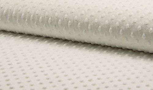 CRS Fur Fabrics Luxe Supersoft DIMPLE Knuffel Zacht Minky Fleece Materiaal - IVORY - 8800220959001