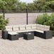 Maison Exclusive - Ensemble de meubles de jardin 9 pièces avec canapé et coussins, noir, en polyrotin