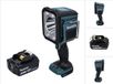 Makita DML 812 T1 Snoerloze LED handlamp 18 V 1250 lm + 1x oplaadbare accu 5.0 Ah - zonder oplader