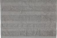 CAWÖ Noblesse Uni Badhanddoek - Zilver - 80x160