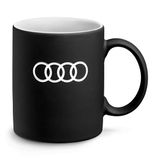 Audi 3291900500 porseleinen mok, capaciteit 350 ml, zwart