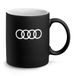 Audi 3291900500 porseleinen mok, capaciteit 350 ml, zwart