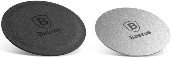 Baseus Metalen Plaatje voor Magnetische Houders (2-Pack) Zwart Zilver - ACDR-A0S