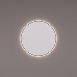 HIPP Design Spiegel Rond Mat Zwart 60x3cm met LED Verlichting en Spiegelverwarming