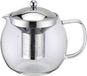 Weis Theepot roestvrij staal/borosilicaatglas zilver met theefilter 1L 17050
