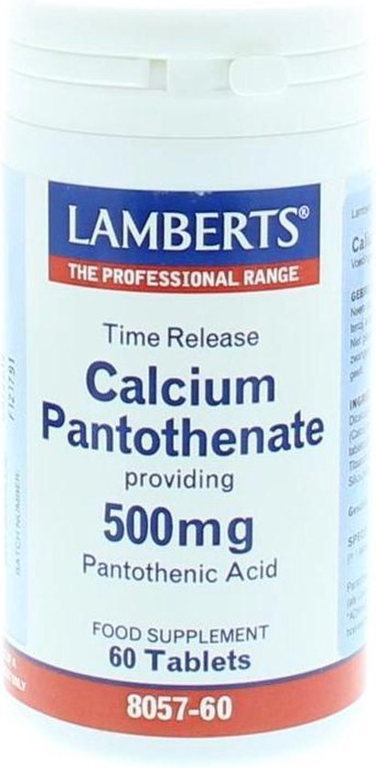 Lamberts Vitamine B5 calcium pantothenaat time release 60TB