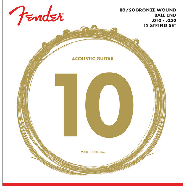 Fender 8020 Bronze Acoustic Strings Ball End voor 12 snaar