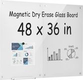 VEVOR Tableau blanc magnétique 900x600 mm fixation murale tableau magnétique 2 pièces blanc