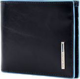 PIQUADRO Blue Square Men's Wallet with Removable Document Facility RFID Blu Notte Leather
