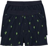 JP 1880 - Heren - Boxershorts FLEXNAMIC® OEKO-TEX set van 2 onderbroek - Navy blauw - Maat 5XL
