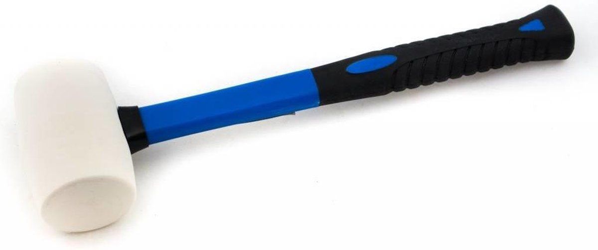 BGS Rubberen hamer - 64mm - Terugslagvrij - Met glasvezel handvat