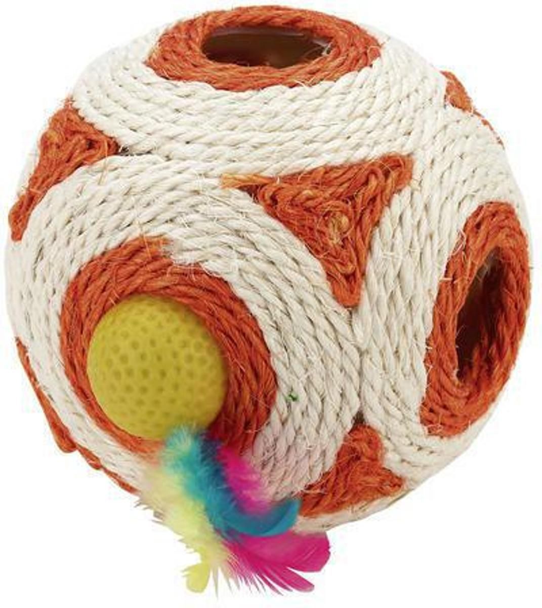 Kerbl Sisal Speelbal met Veer Ball 12cm