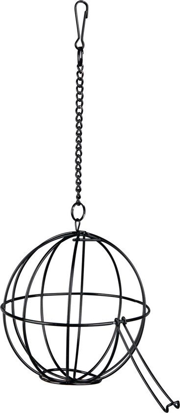 Trixie Voederbal Metaal Zwart - Ø12 cm - Knaagdier