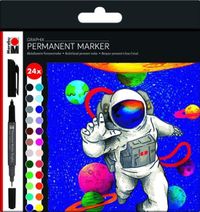 Marabu Graphix permanente marker Multi kleuren 24 stuk(s)