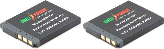 ChiliPower Sony NP-FD1 / NP-BD1 accu - 680mAh - 2-Pack