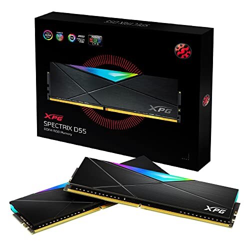 XPG SPECTRIX D55 DDR4 RGB Memory Module Gaming-DRAM 3600 MHz 16GB (2x8GB),dual package, high performance, desktop memory