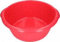 Merkloos Hega Hogar Afwasteil Rond Rood Kunststof 25 Liter