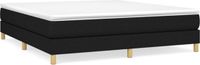 vidaXL Boxspring bed stof zwart 180x200 cm