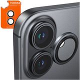 TORRAS LensGuard Geschikt voor Apple iPhone 17 - Camera Lens Protector 9H Tempered Glass - Zwart