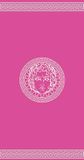 Miracle Home Strandhanddoek, Egyptisch katoen, Athene, roze, 90 x 165 cm