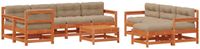 vidaXL - Tuin - loungeset - 10 - st - Wax - Bruin - Dennen - Massief - grenenhout