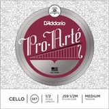 D'Addario Pro-Arte Cellosnarenset (voor close in 1/2 grootte, gemiddelde spanning)