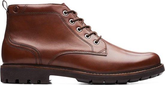 Clarks Batcombe Mix enkellaarzen voor heren, Dark Tan Lea, 42 EU