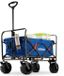 AREBOS Chariot de transport pliable - Bleu