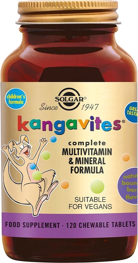 Solgar Kangavites Bouncing Berry kindermulti kauwtabletten 120 stuks
