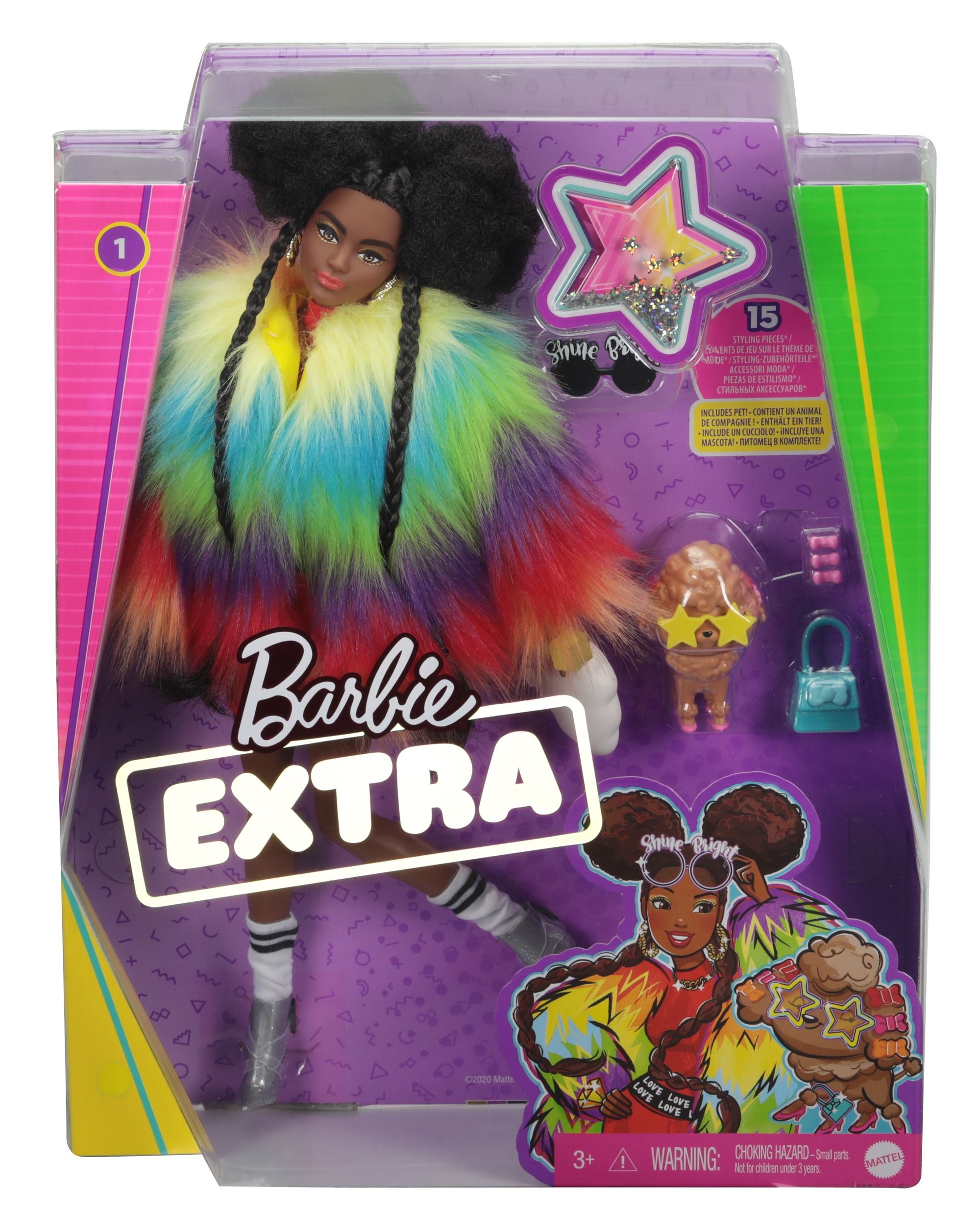 Barbie Extra Fashionistas Pop - Multicolour Fashion Doll for Girls Ages 3-9